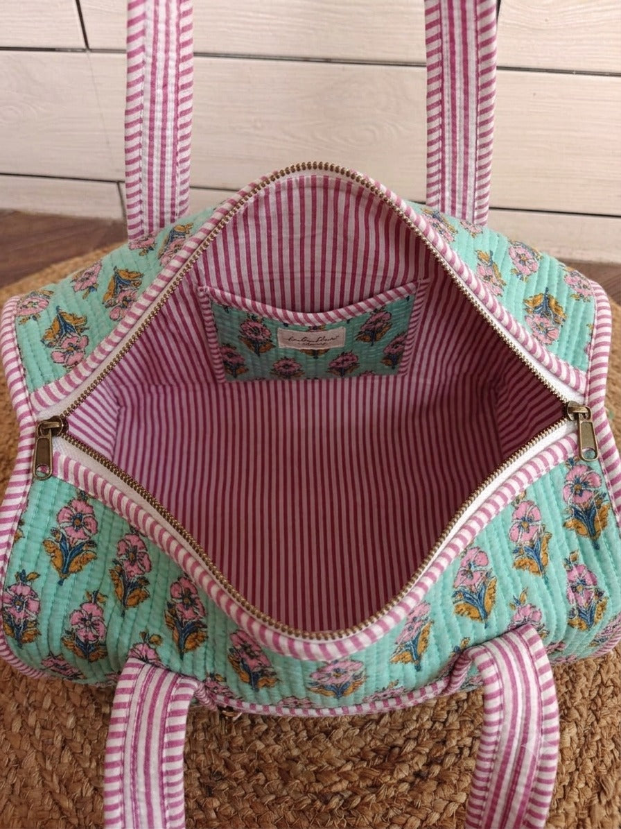 Quilted Cotton Duffel Bags
