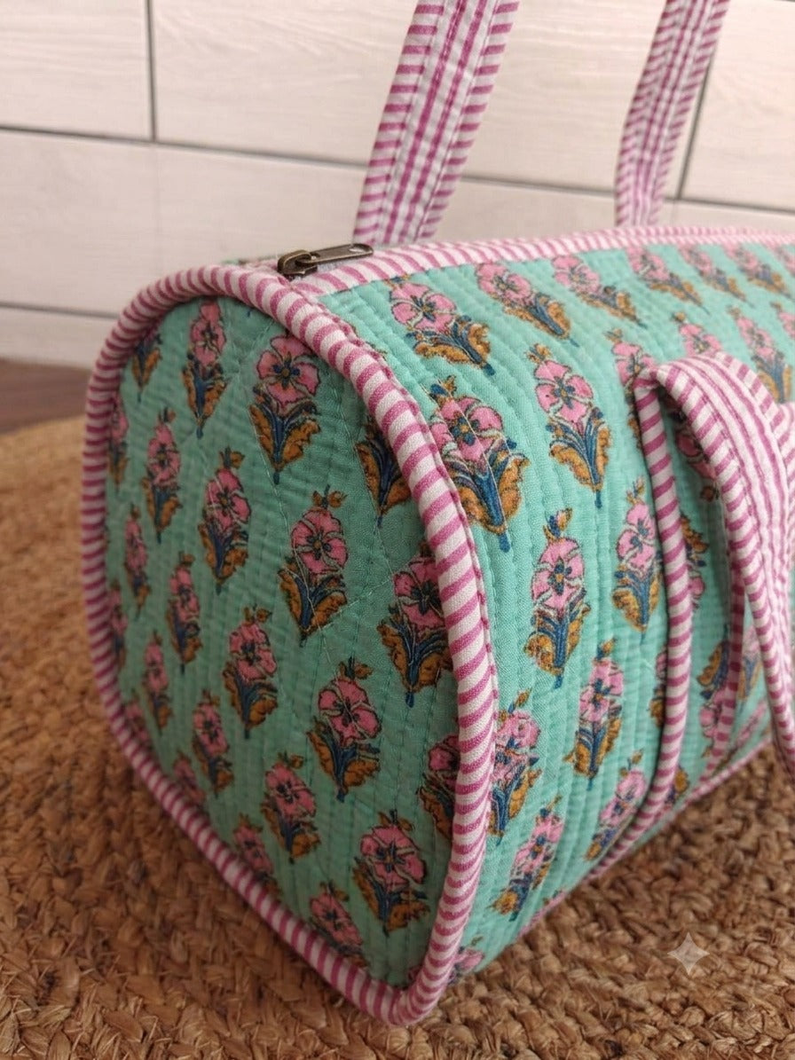 Quilted Cotton Duffel Bags