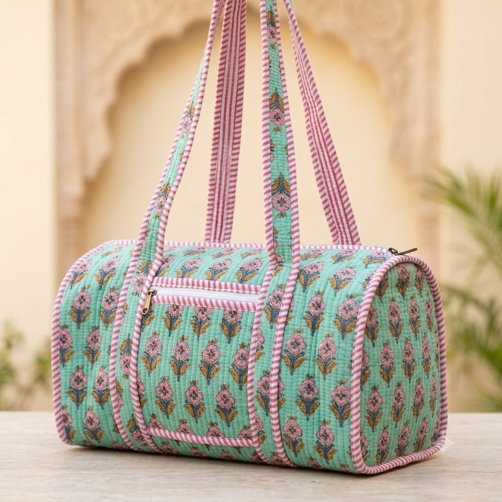 Quilted Cotton Duffel Bags