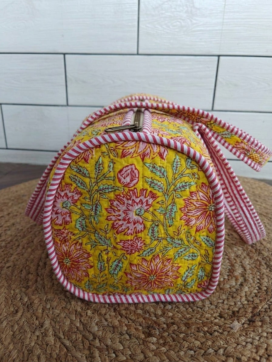 Quilted Cotton Duffel Bags