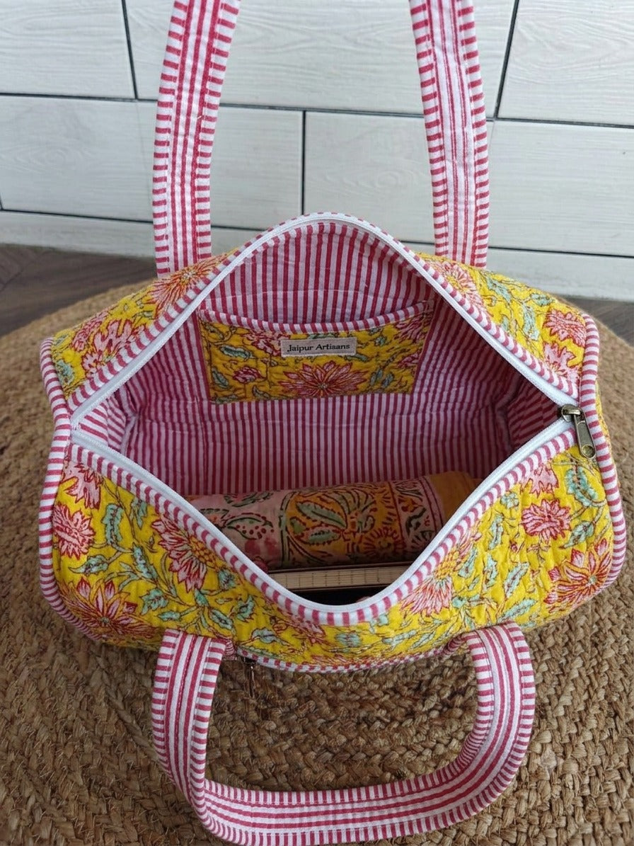 Quilted Cotton Duffel Bags