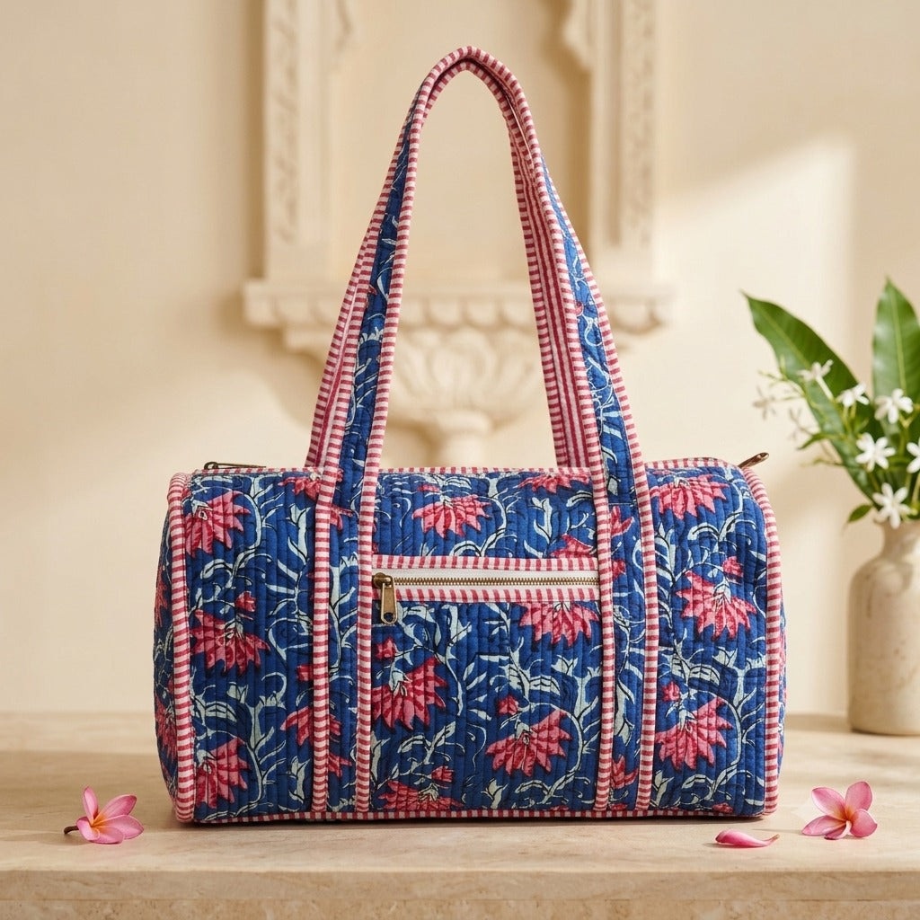 Quilted Cotton Duffel Bags