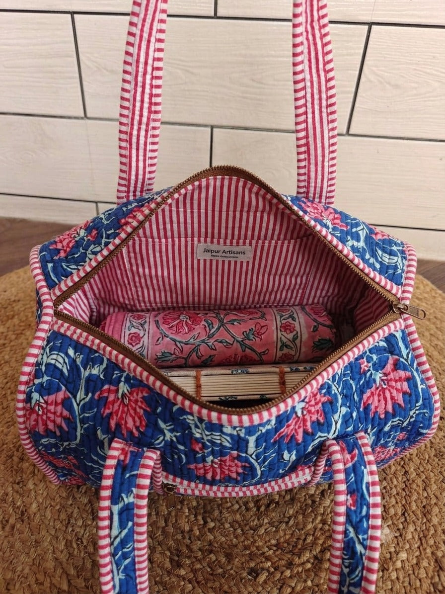 Quilted Cotton Duffel Bags