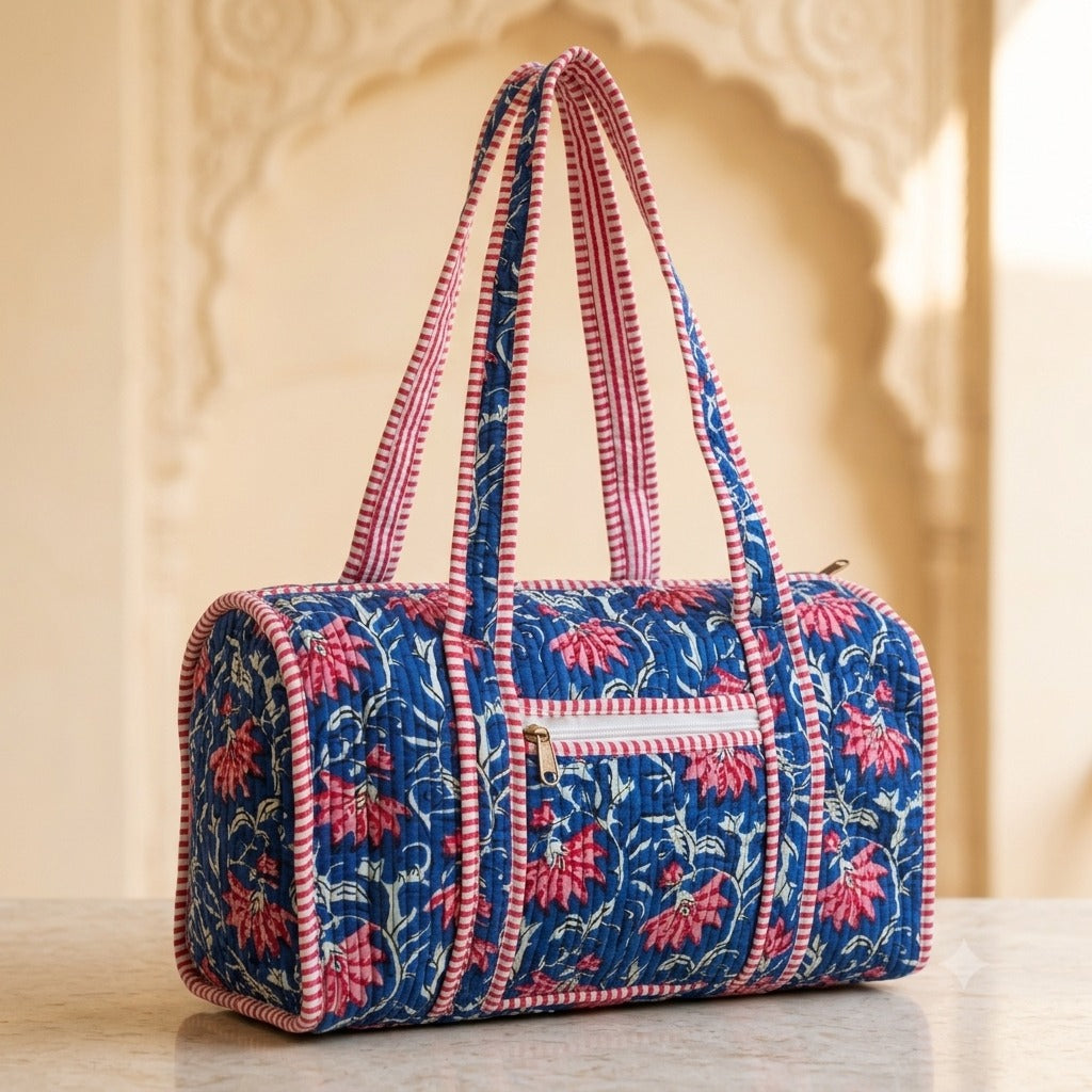 Quilted Cotton Duffel Bags