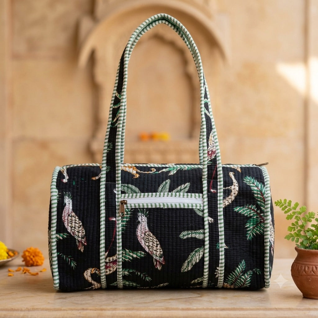 Quilted Cotton Duffel Bags
