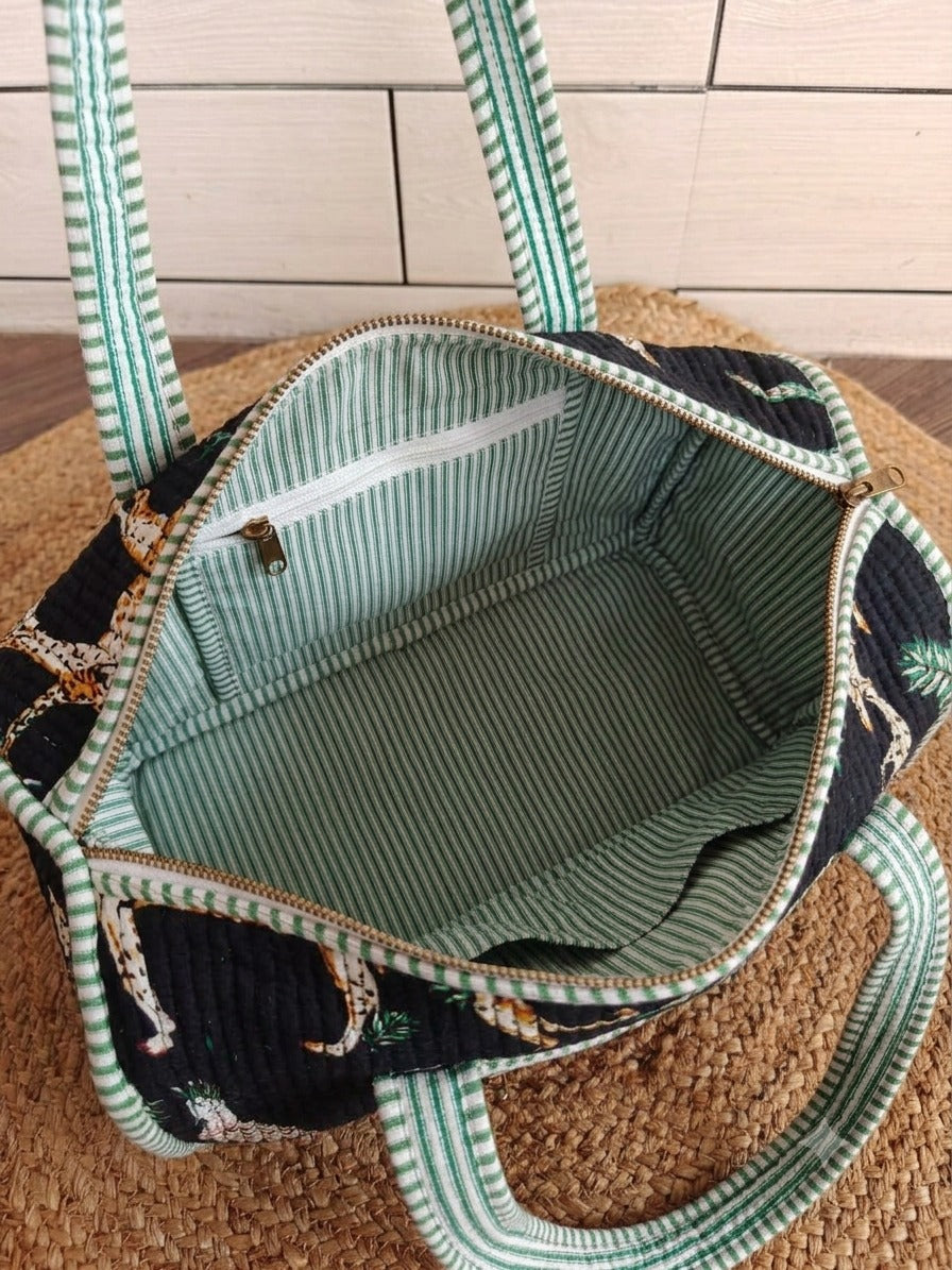 Quilted Cotton Duffel Bags