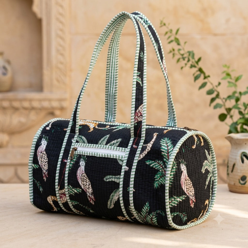 Quilted Cotton Duffel Bags