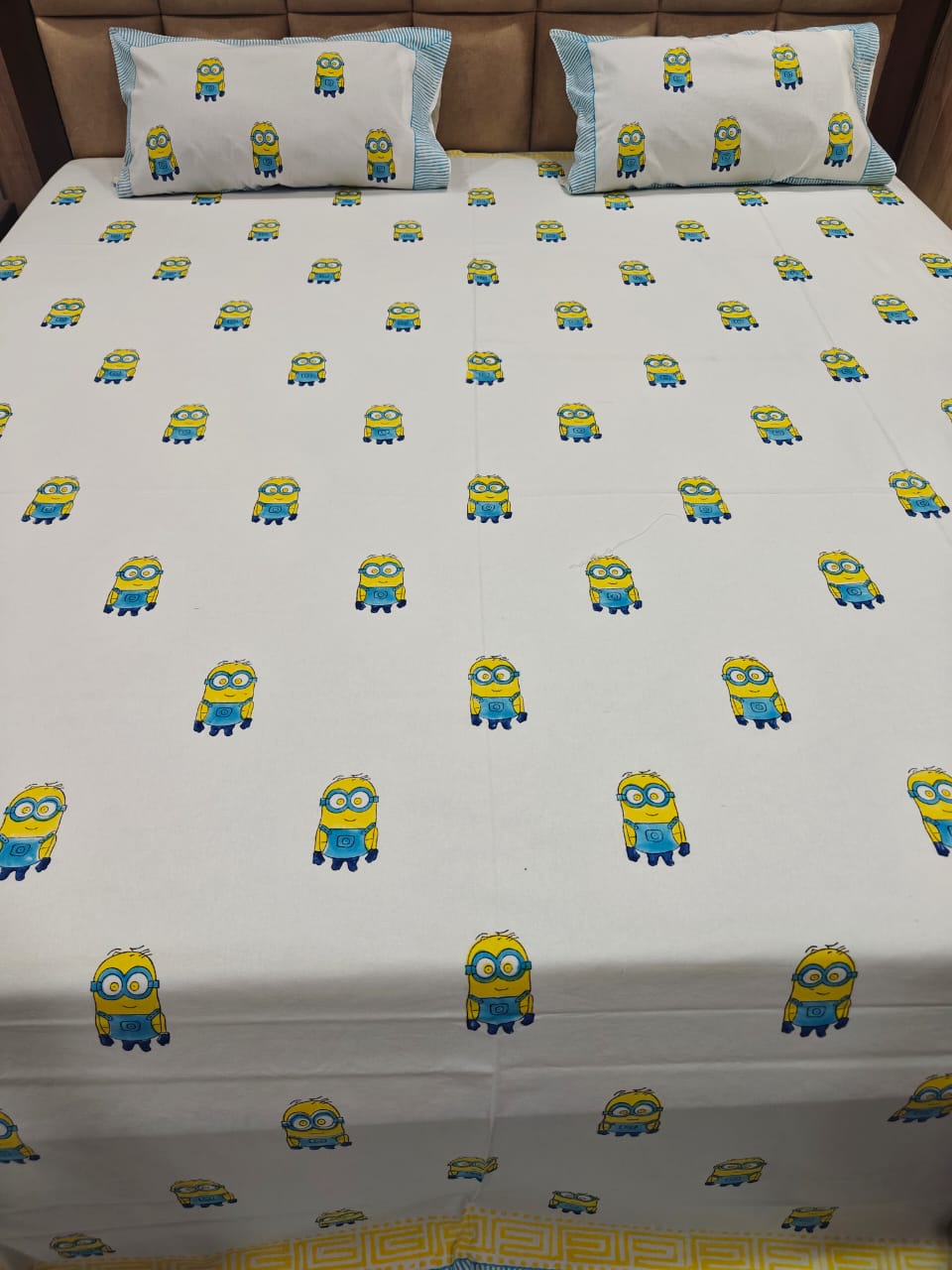 Kids 100% Cotton 250 TC King Bedsheet Set - Sunshine Buddy