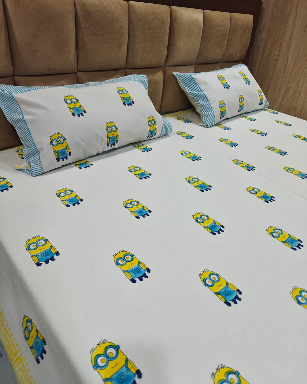Kids 100% Cotton 250 TC King Bedsheet Set - Sunshine Buddy