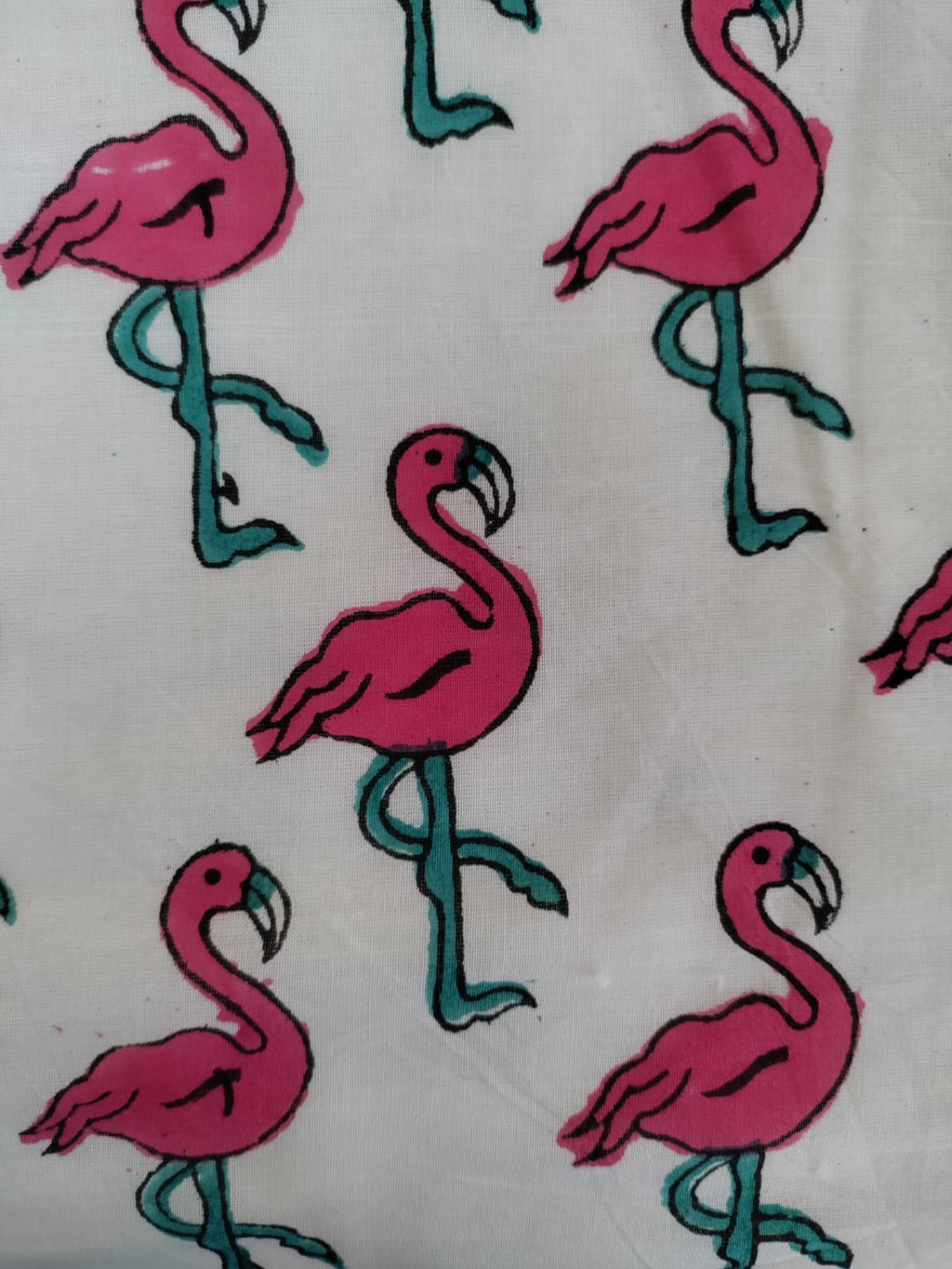 Kids Handblock Printed Mulmul Single Dohar - Flamingo Fun
