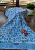 Kids Handblock Printed Waffle Cotton Bath Towel - Little Wise Owls