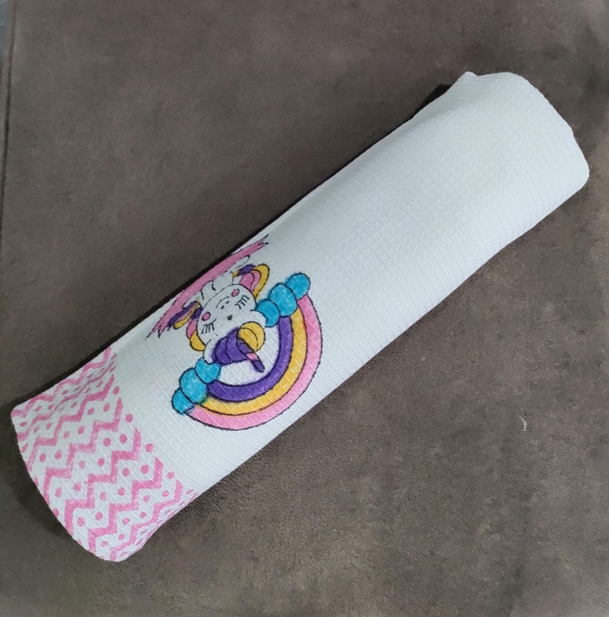 Kids Handblock Printed Waffle Cotton Bath Towel - Unicorn Wishes