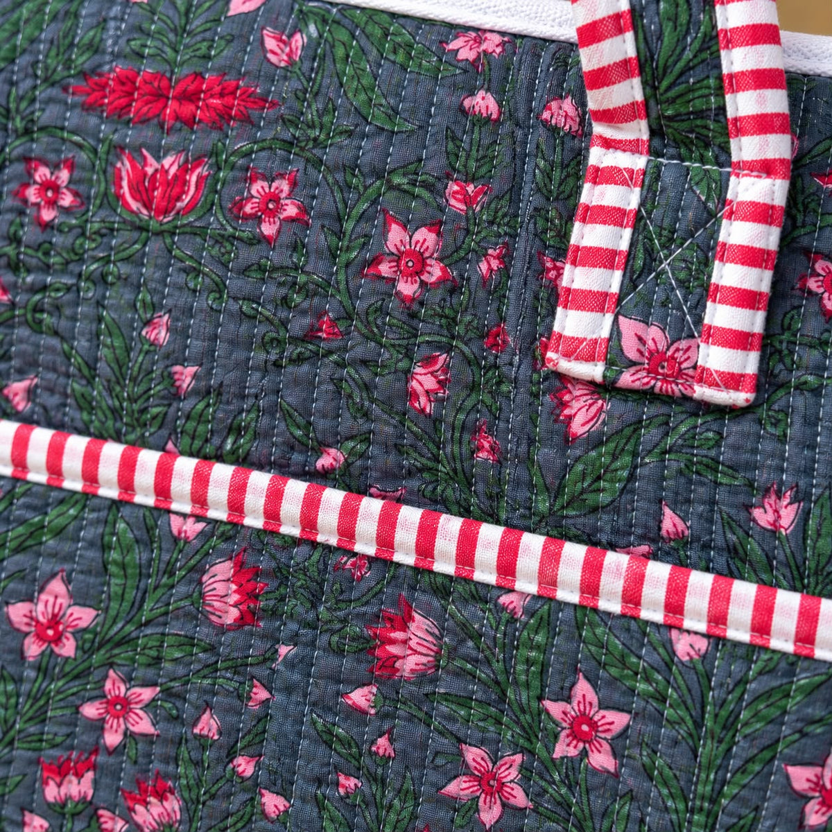 Quilted Cotton Laptop Bag