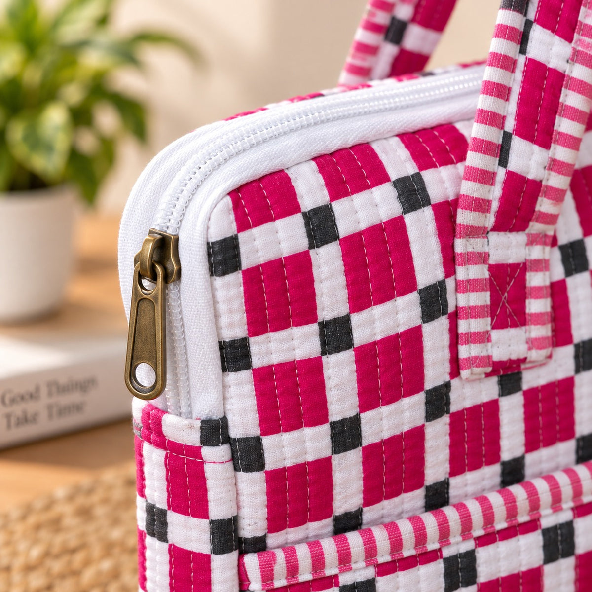 Quilted Cotton Laptop Bag