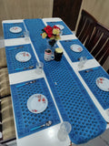 Handblock Printed Table Runner & Mat Set – 7 Pieces