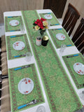 Handblock Printed Table Runner & Mat Set – 7 Pieces