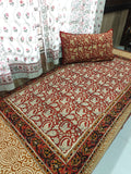 Kalamkari Handblock Printed Cotton Single Bedsheet