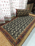 Kalamkari Handblock Printed Cotton Single Bedsheet