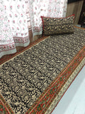 Kalamkari Handblock Printed Cotton Single Bedsheet
