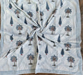 Handblock Printed Mulmul Single Dohar - Neel Mahal