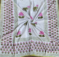 Handblock Printed Mulmul Single Dohar - Padma Hathi