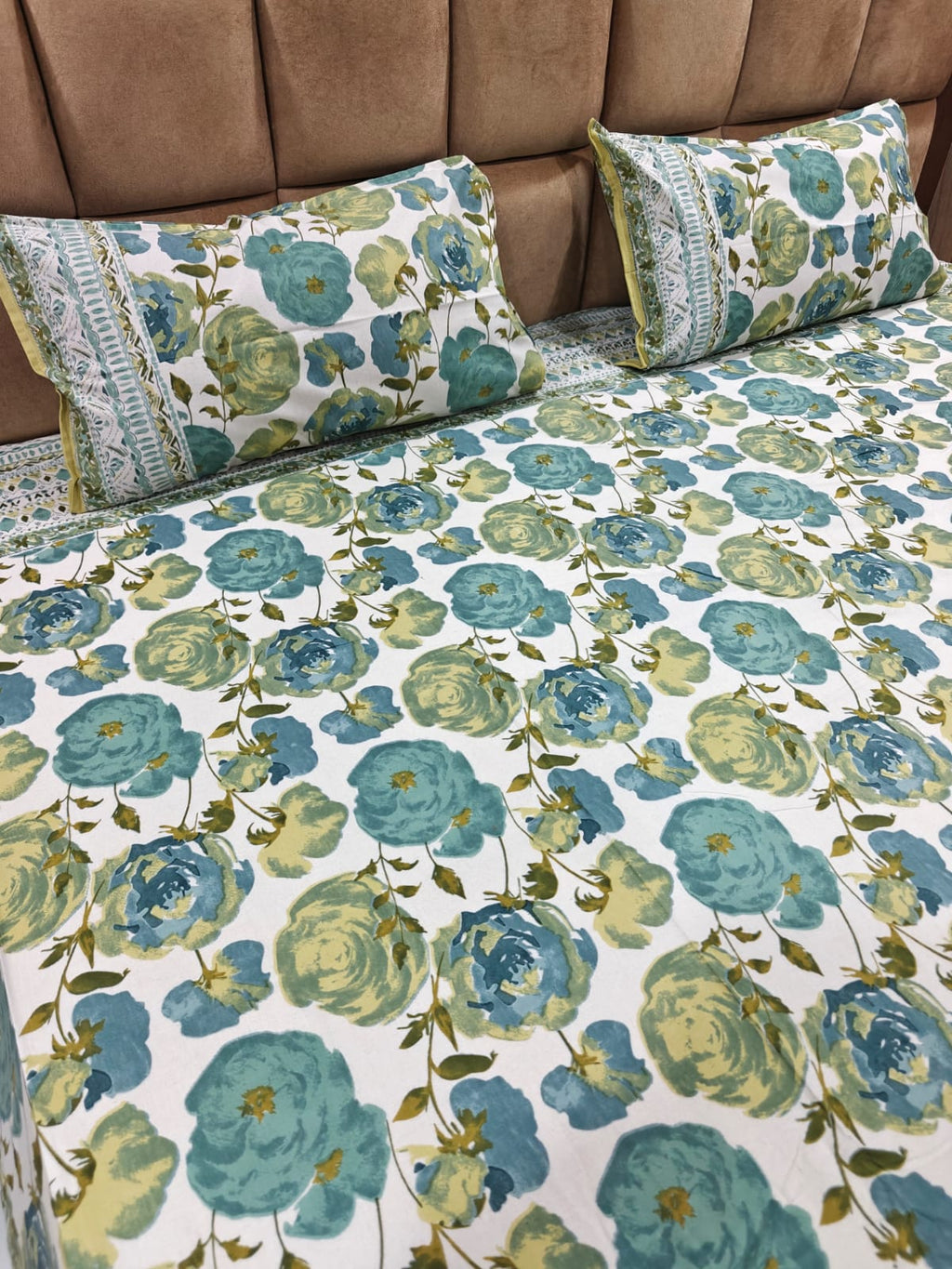Rangili 100% Cotton Super King Bedsheet Set