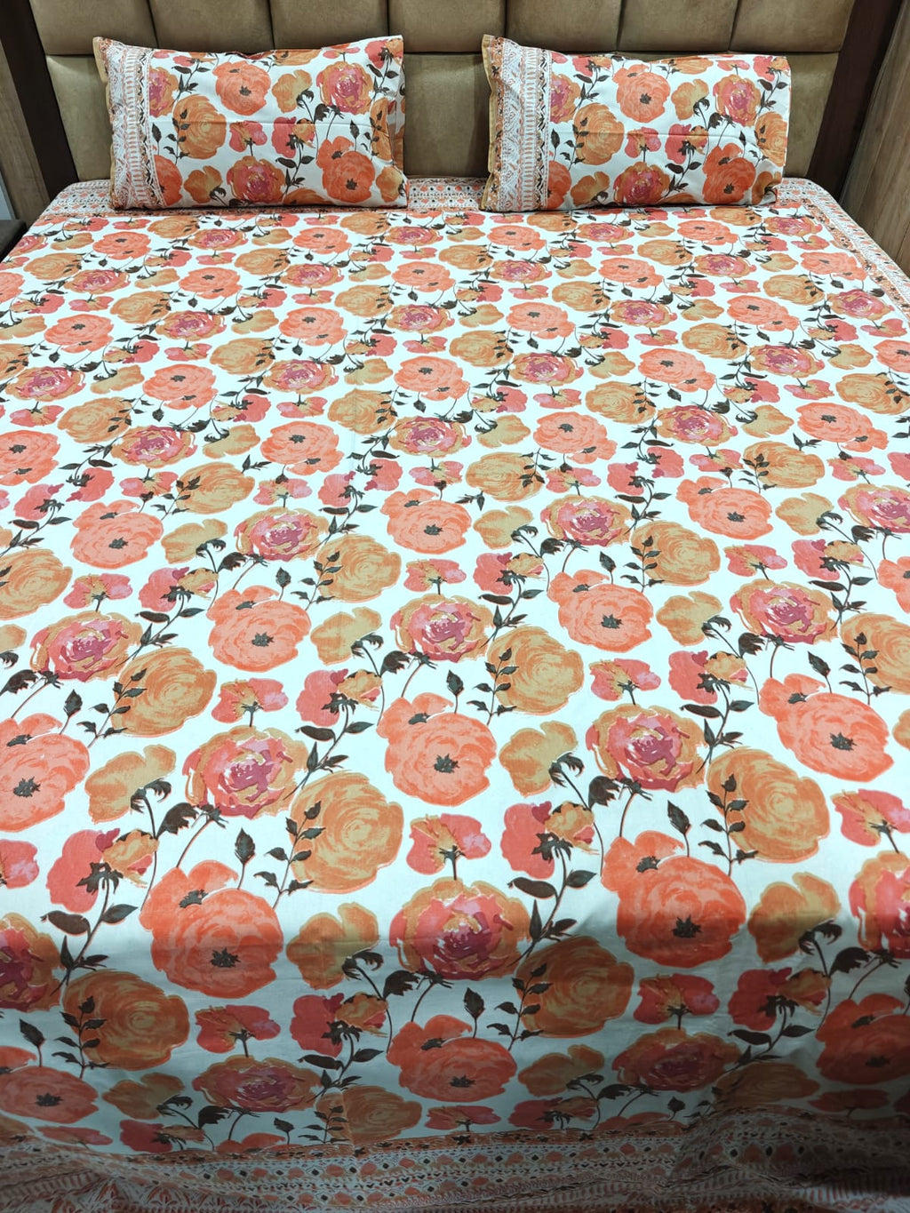 Rangili 100% Cotton Super King Bedsheet Set