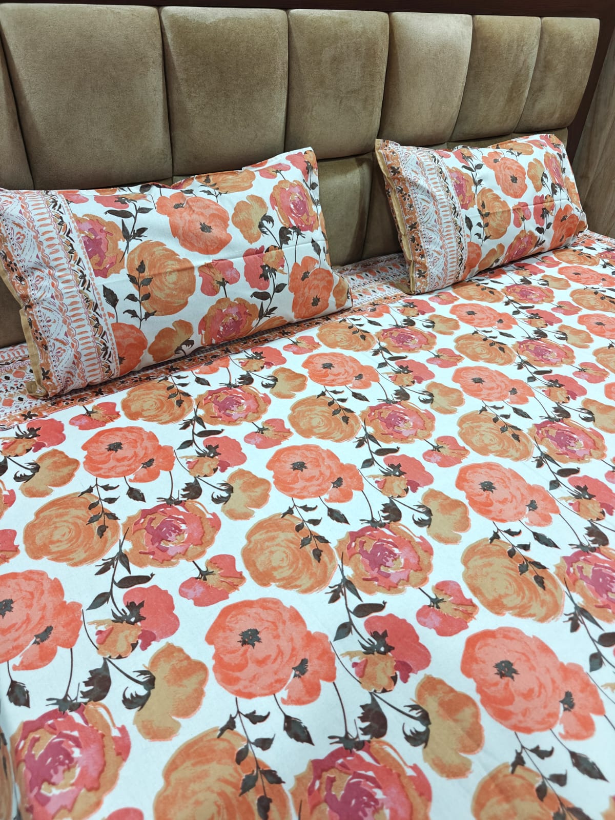 Rangili 100% Cotton Super King Bedsheet Set