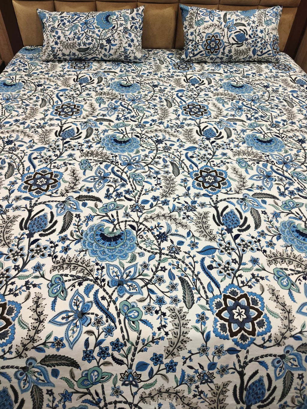 Anokhi 100% Cotton Super King Bedsheet Set