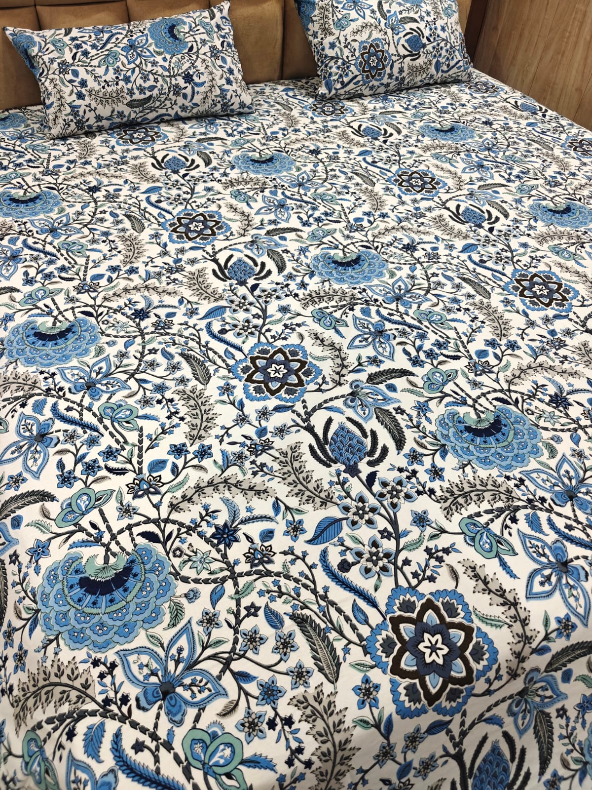 Anokhi 100% Cotton Super King Bedsheet Set
