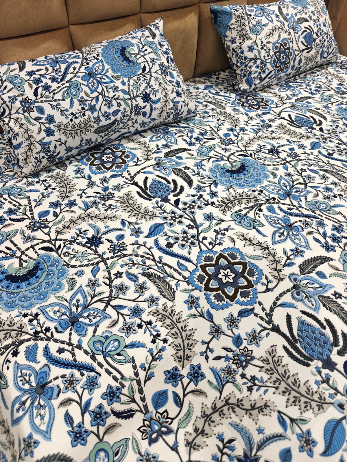 Anokhi 100% Cotton Super King Bedsheet Set