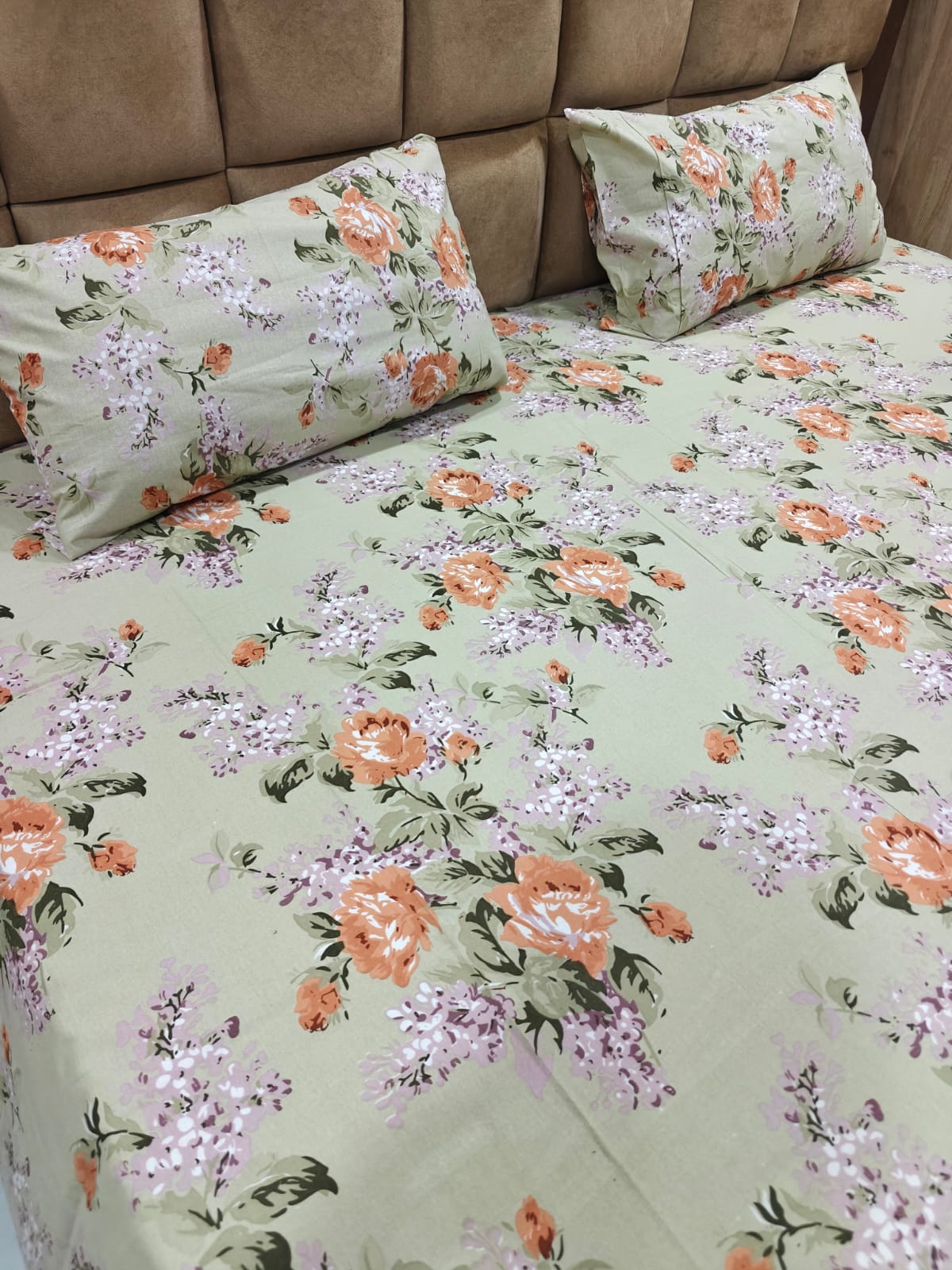 Anokhi 100% Cotton Super King Bedsheet Set