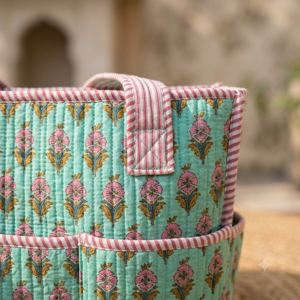 Quilted Cotton Tote Bag