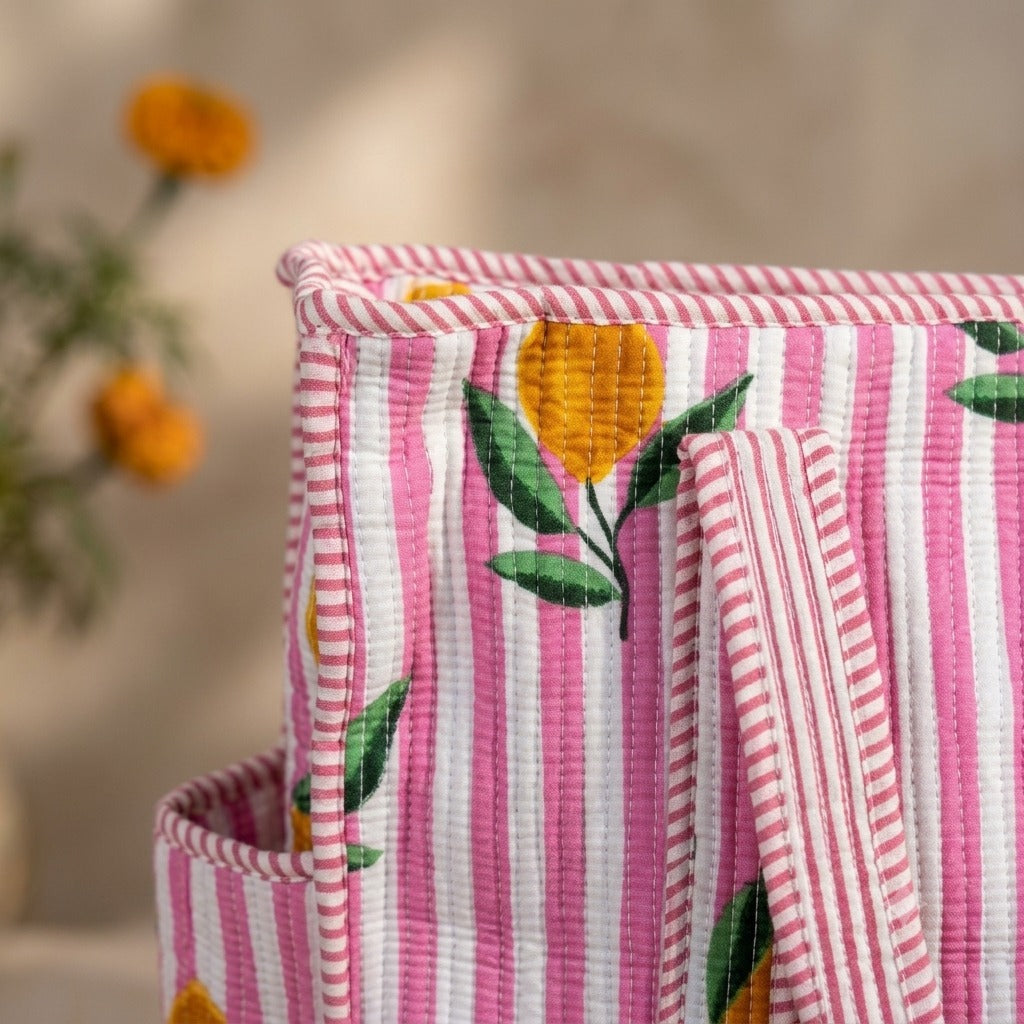 Quilted Cotton Tote Bag