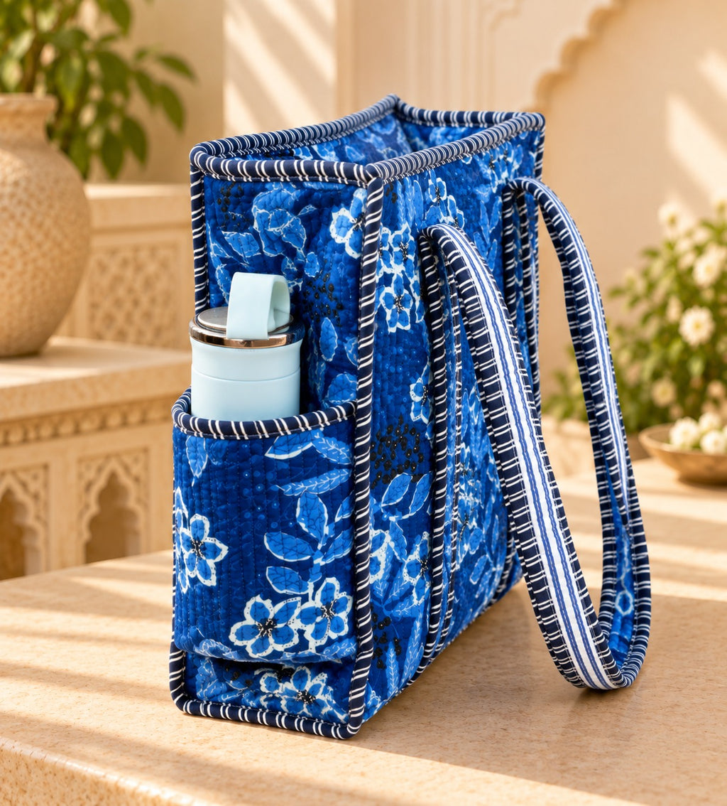 Quilted Cotton Tote Bag