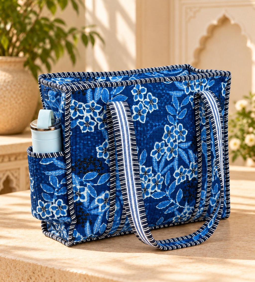 Quilted Cotton Tote Bag