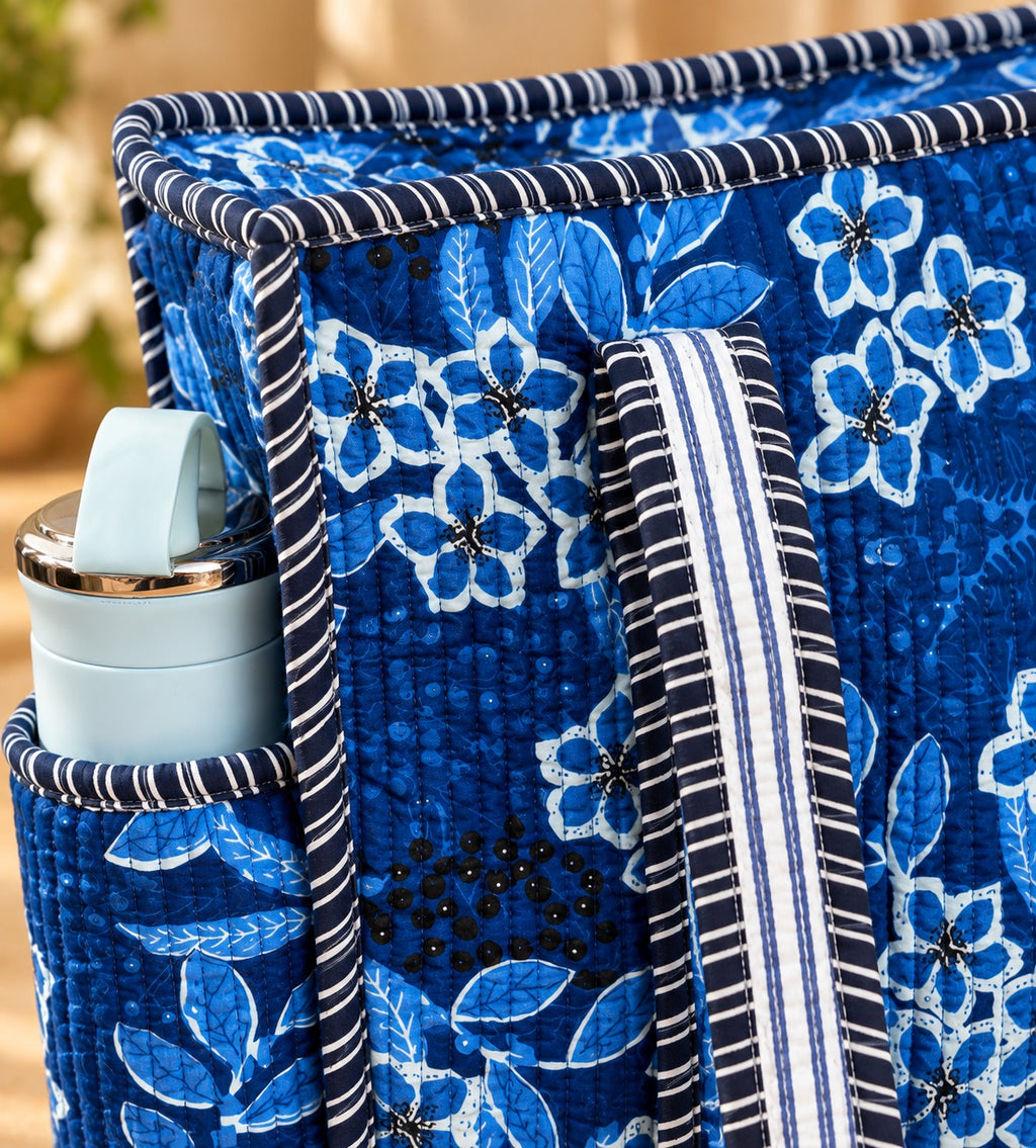 Quilted Cotton Tote Bag