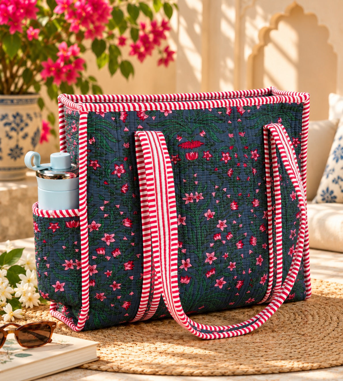 Quilted Cotton Tote Bag