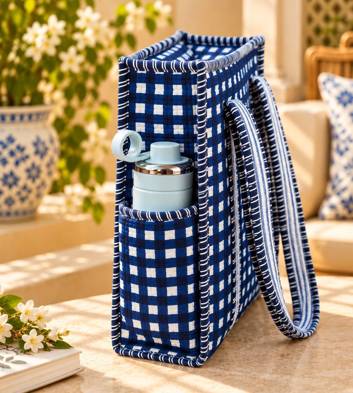 Quilted Cotton Tote Bag