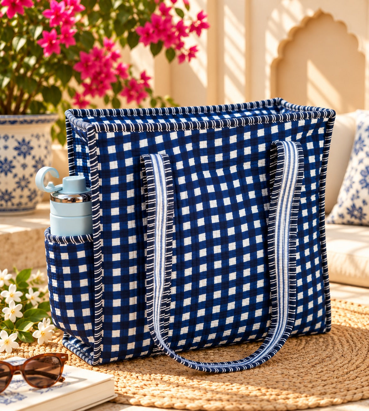 Quilted Cotton Tote Bag
