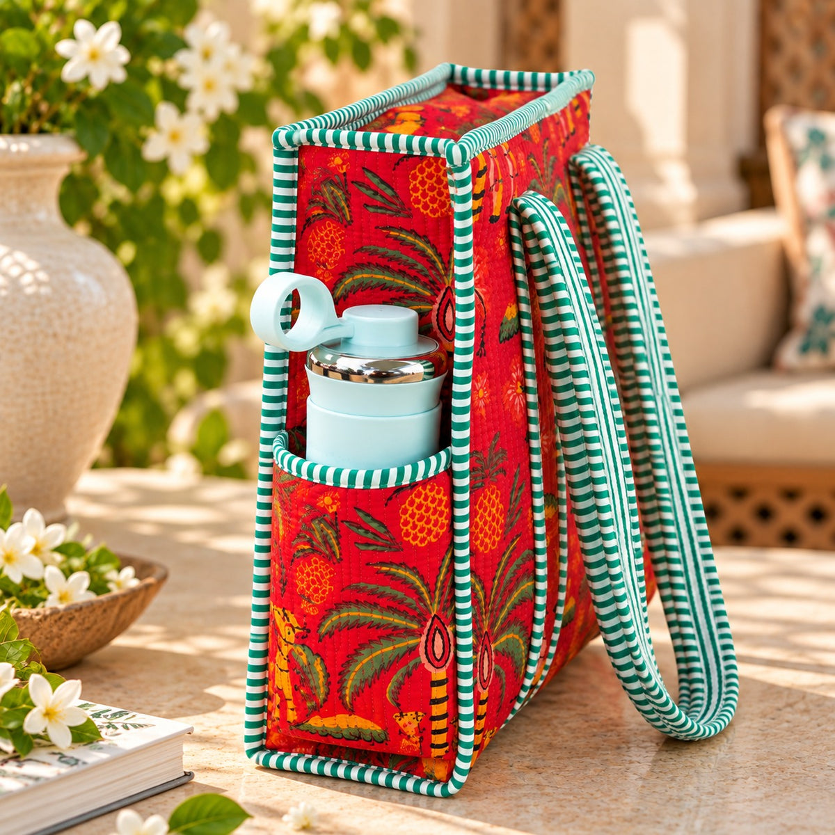 Quilted Cotton Tote Bag