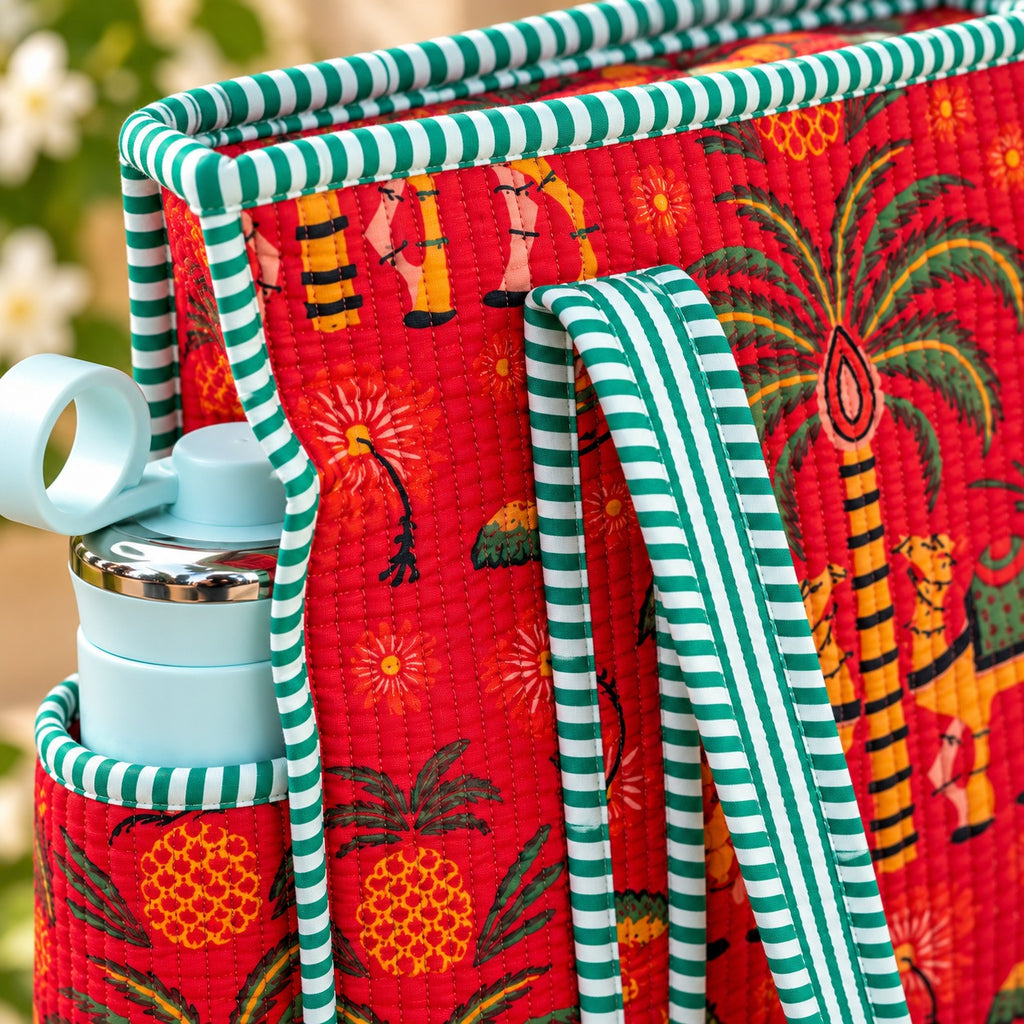 Quilted Cotton Tote Bag