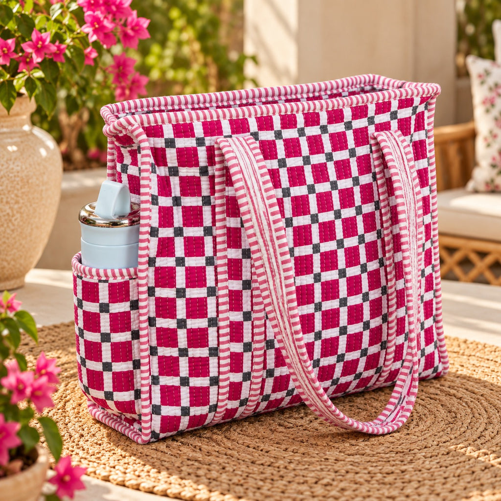 Quilted Cotton Tote Bag