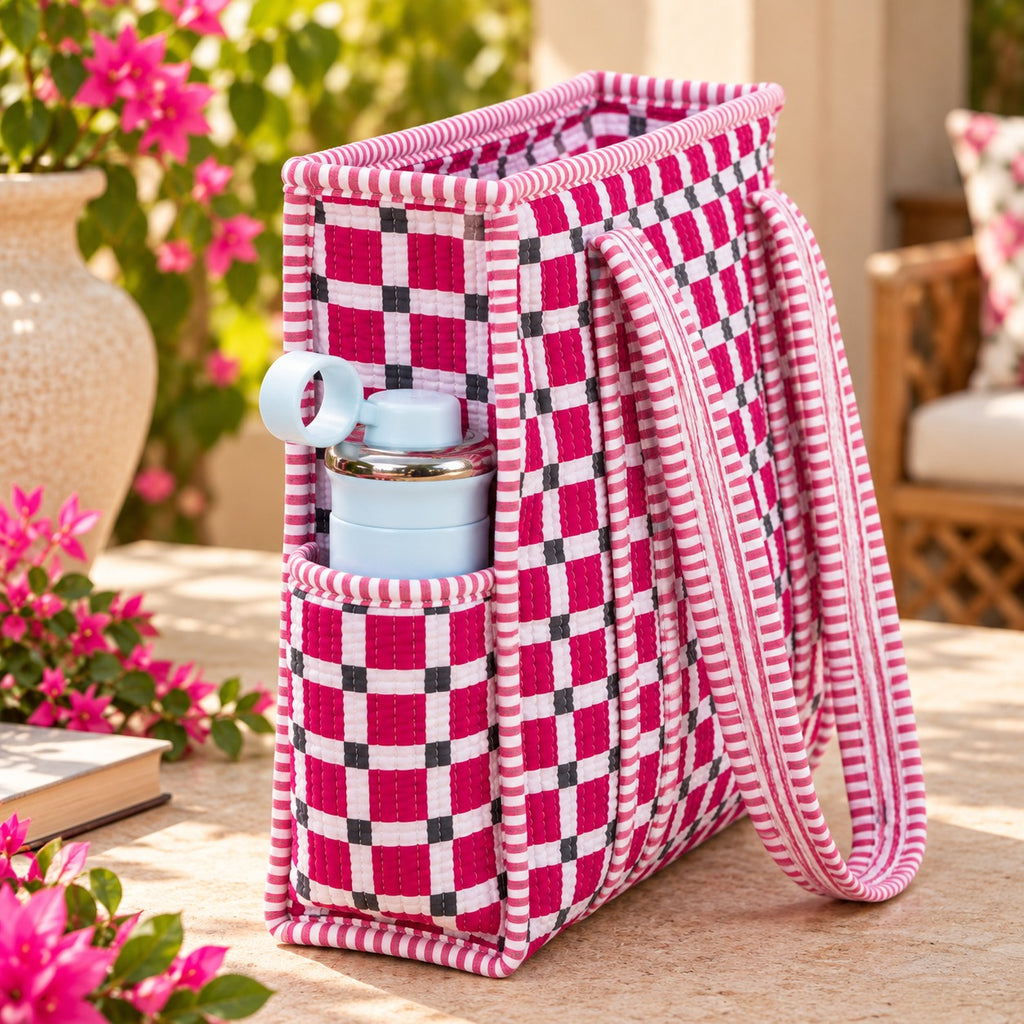 Quilted Cotton Tote Bag