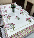 Handblock Printed Cotton Dining Table Cover & 6 Napkin Set - Gulnaar