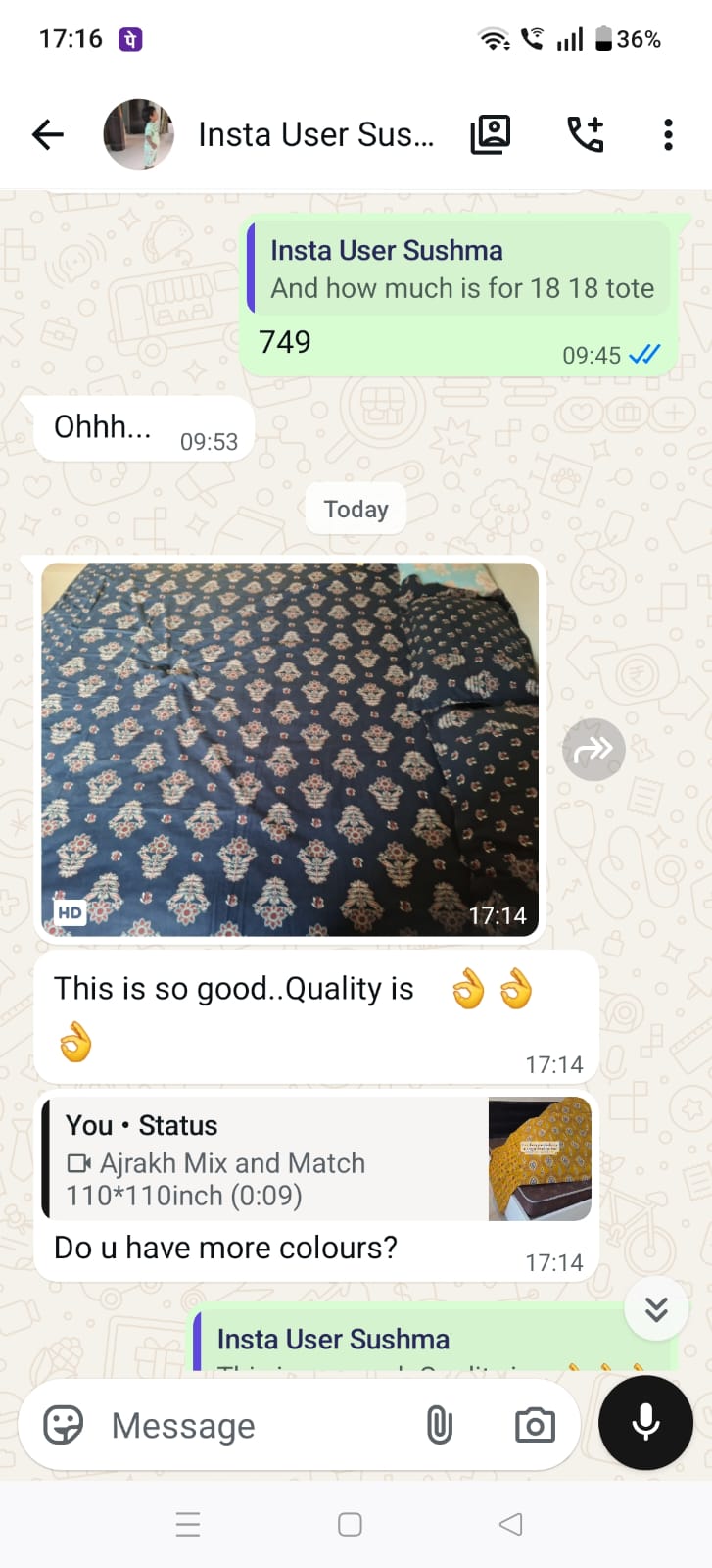 Customer testimonial