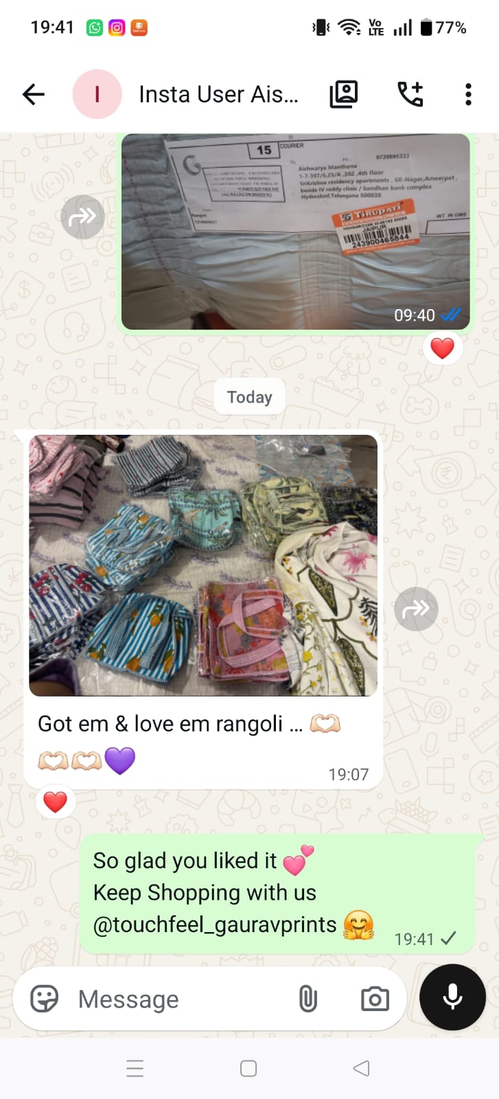 Customer testimonial