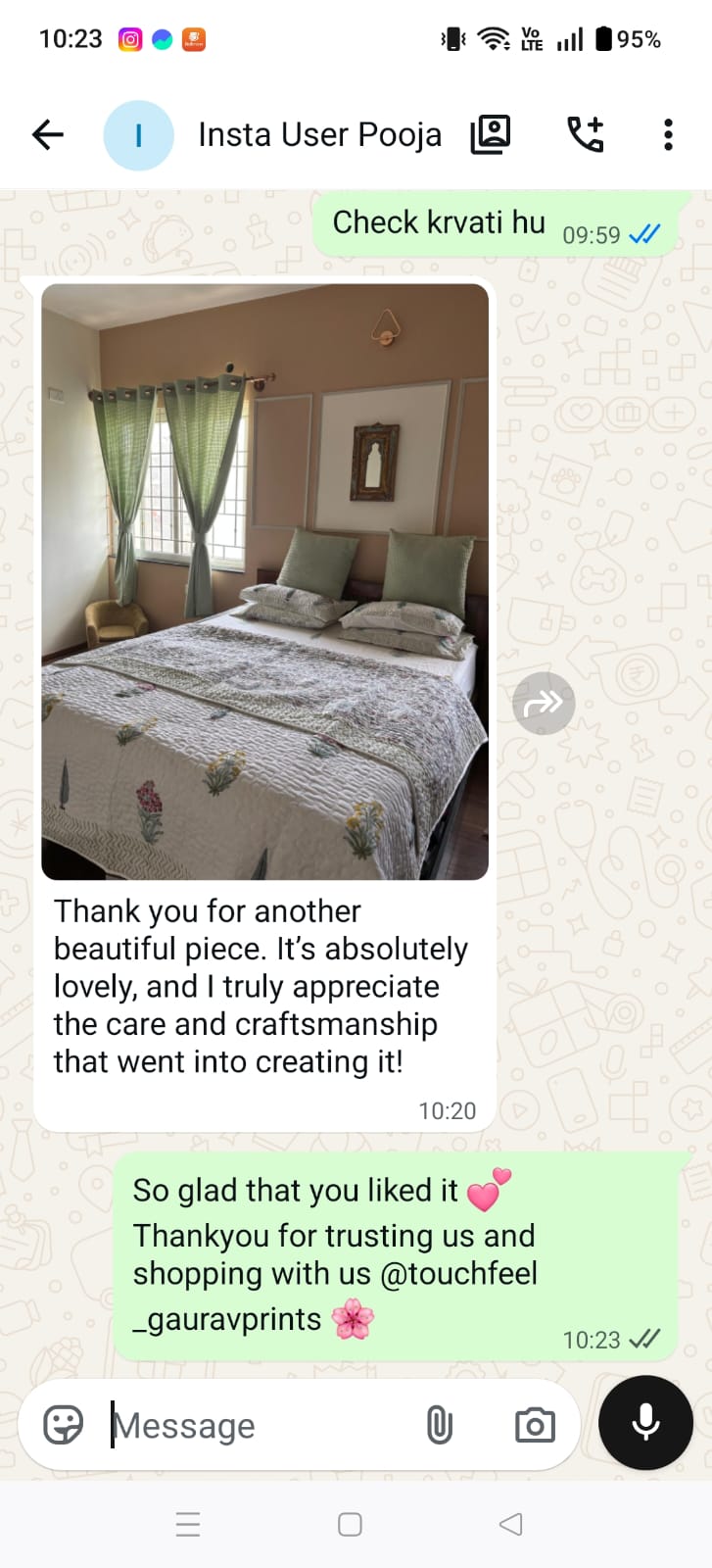 Customer testimonial